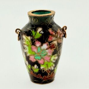 Vintage chinese cloisonne vase pendant